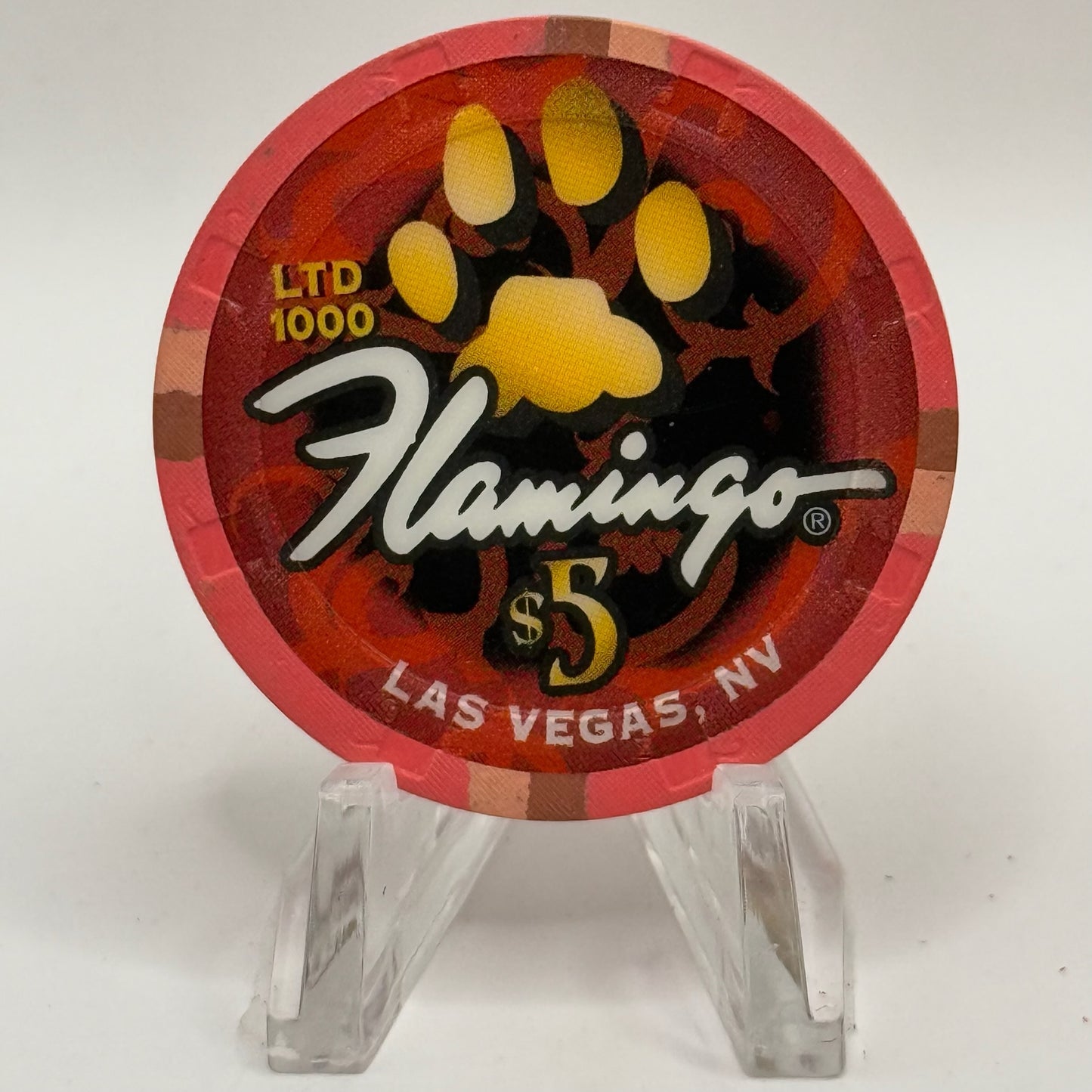 Flamingo Hotel & Casino Las Vegas Nevada 2006 'Year Of The Dog' LE $5 Casino Chip E7898