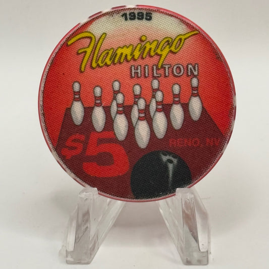 Flamingo Hilton Reno Nevada 1995 'Abc Tournament' LE $5 Casino Chip N0650