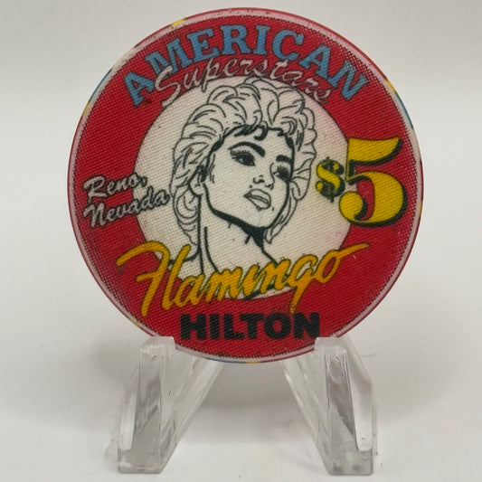 Flamingo Hilton Reno Nevada 1994 'American Superstars, Madonna' LE $5 Casino Chip N0652