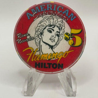 Flamingo Hilton Reno Nevada 1994 'American Superstars, Madonna' LE $5 Casino Chip N0652