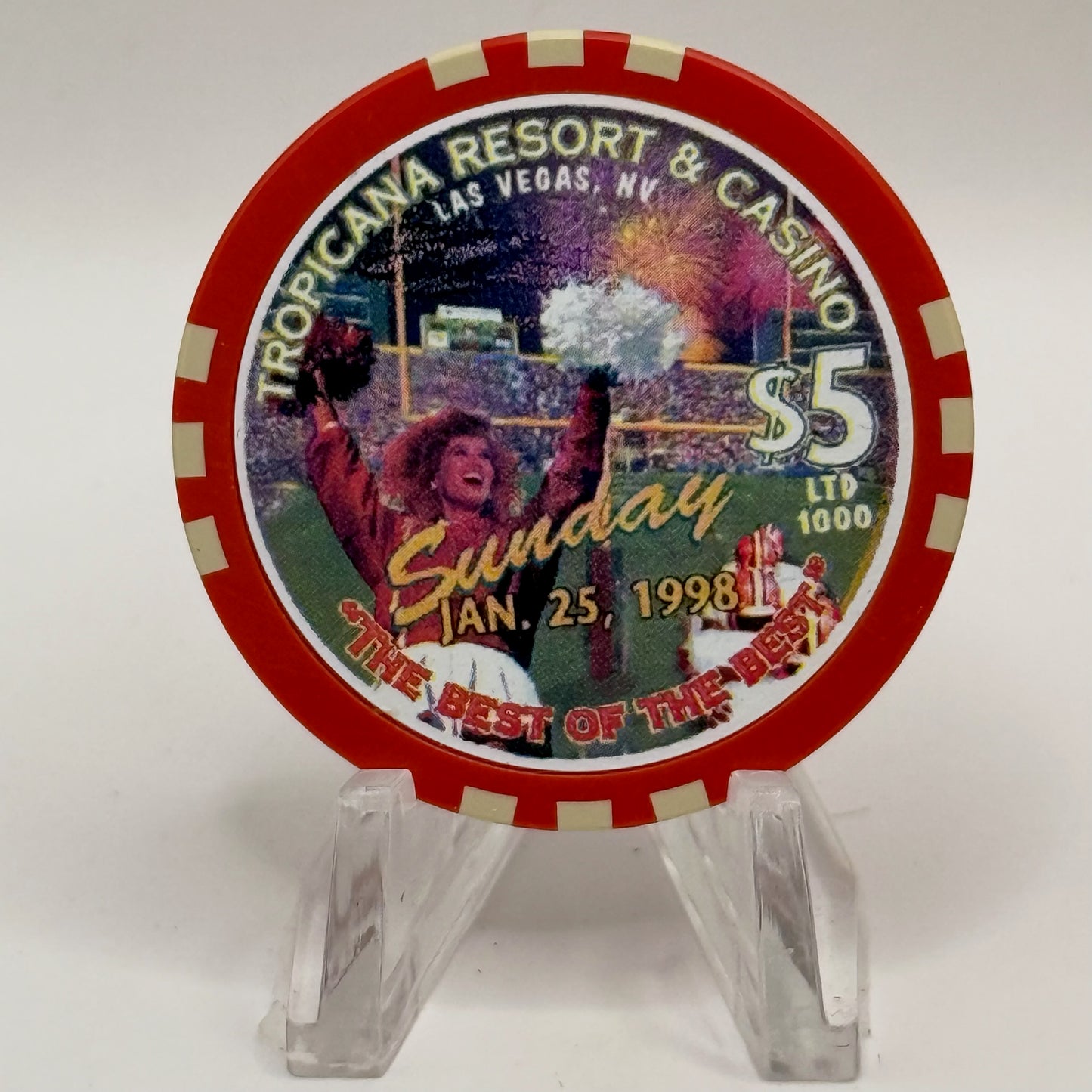 Tropicana Las Vegas Nevada 1998 'The Best Of The Best' LE $5 Casino Chip V1660