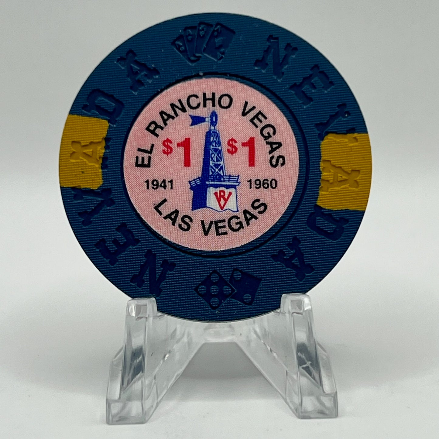 El Rancho Vegas Las Vegas NV 1992 LE $1 Imitation Chips N5941
