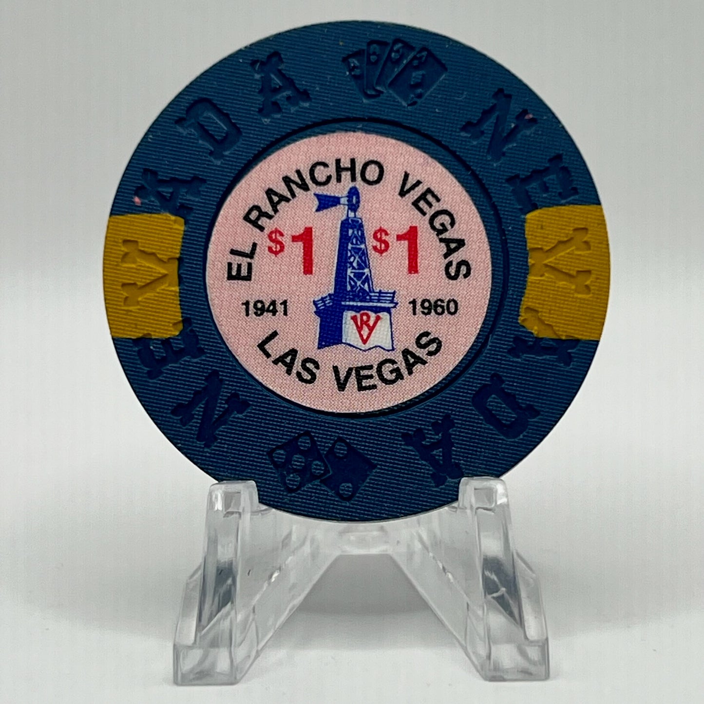 El Rancho Vegas Las Vegas NV 1992 LE $1 Imitation Chips N5941