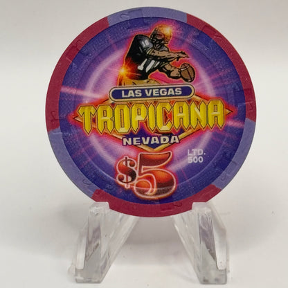 Tropicana Las Vegas Nevada 2004 'Big Game Day, Superbowl XXXVIIII' LE $5 Casino Chip E2848