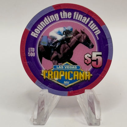Tropicana Las Vegas Nevada 2004 'And They're Off' LE $5 Casino Chip E3270