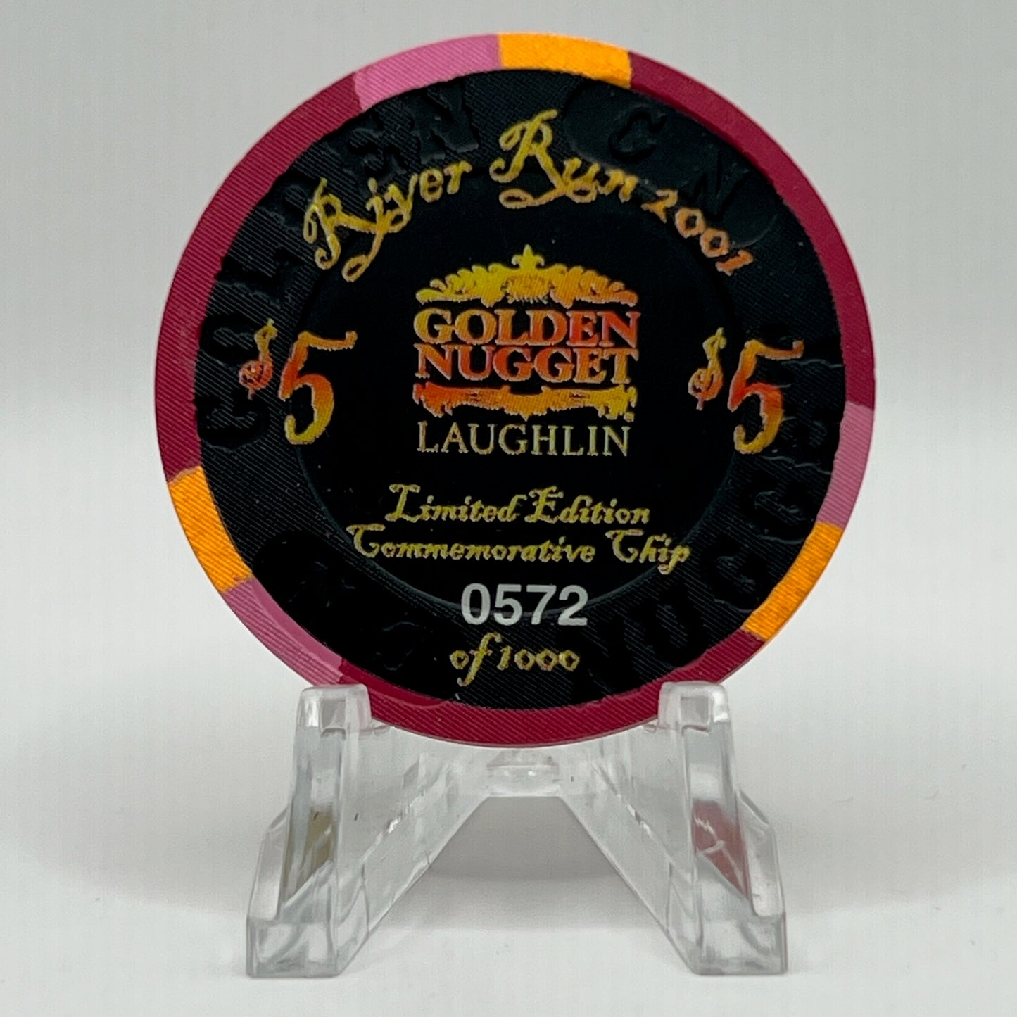 Golden Nugget Laughlin NV 2001 LE $5 Chip V6569