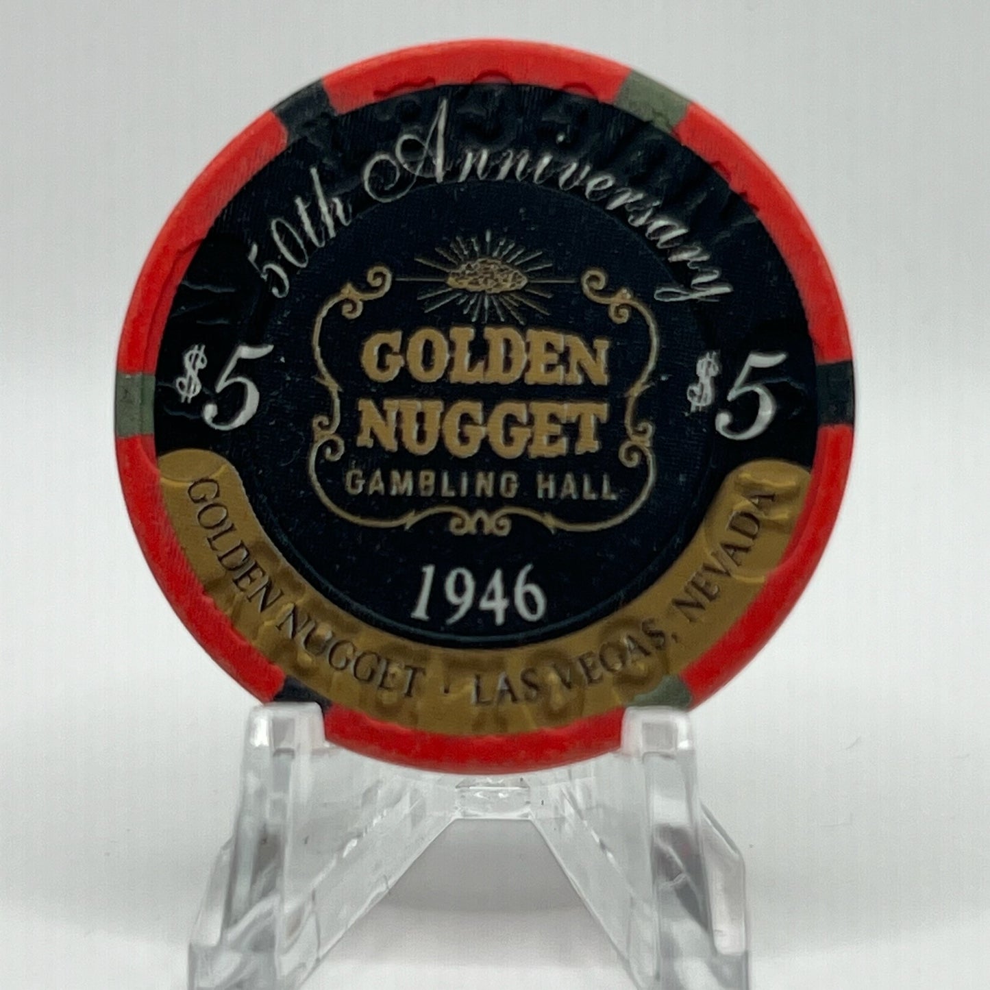 Golden Nugget Las Vegas NV 1996 LE $5 Chip N8469