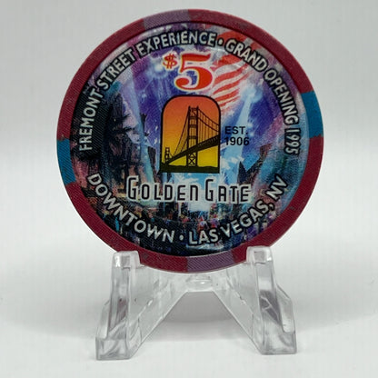 Golden Gate Las Vegas NV 1995 LE $5 Chip N1178