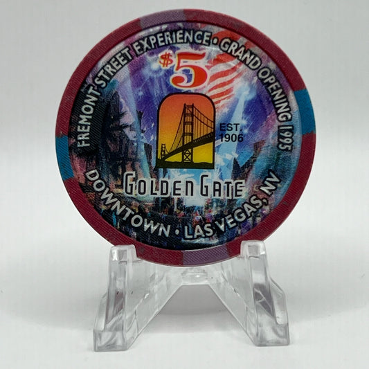 Golden Gate Las Vegas NV 1995 LE $5 Chip N1178
