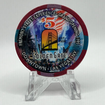 Golden Gate Las Vegas NV 1995 LE $5 Chip N1178