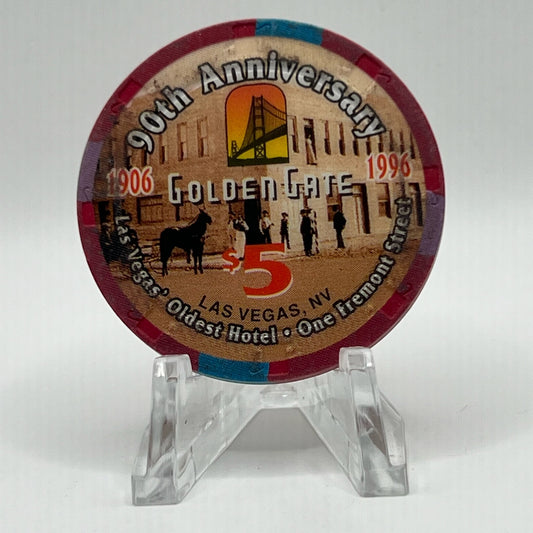 Golden Gate Las Vegas NV 1996 LE $5 Chip N8451