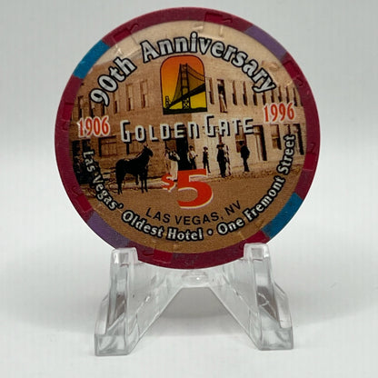 Golden Gate Las Vegas NV 1996 LE $5 Chip N8451