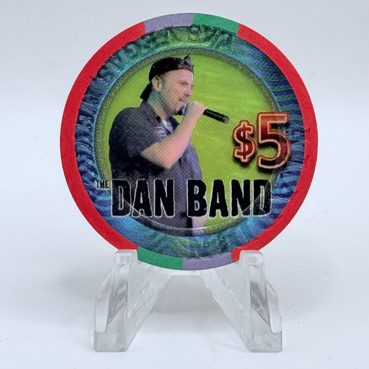 Aladdin Resort & Casino Las Vegas Nevada 2006 'The Dan Band' LE $5 Casino Chip E7733