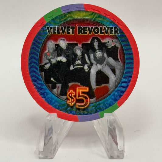 Aladdin Resort & Casino Las Vegas Nevada 2005 'Velvet Revolver' LE $5 Casino Chip E4804