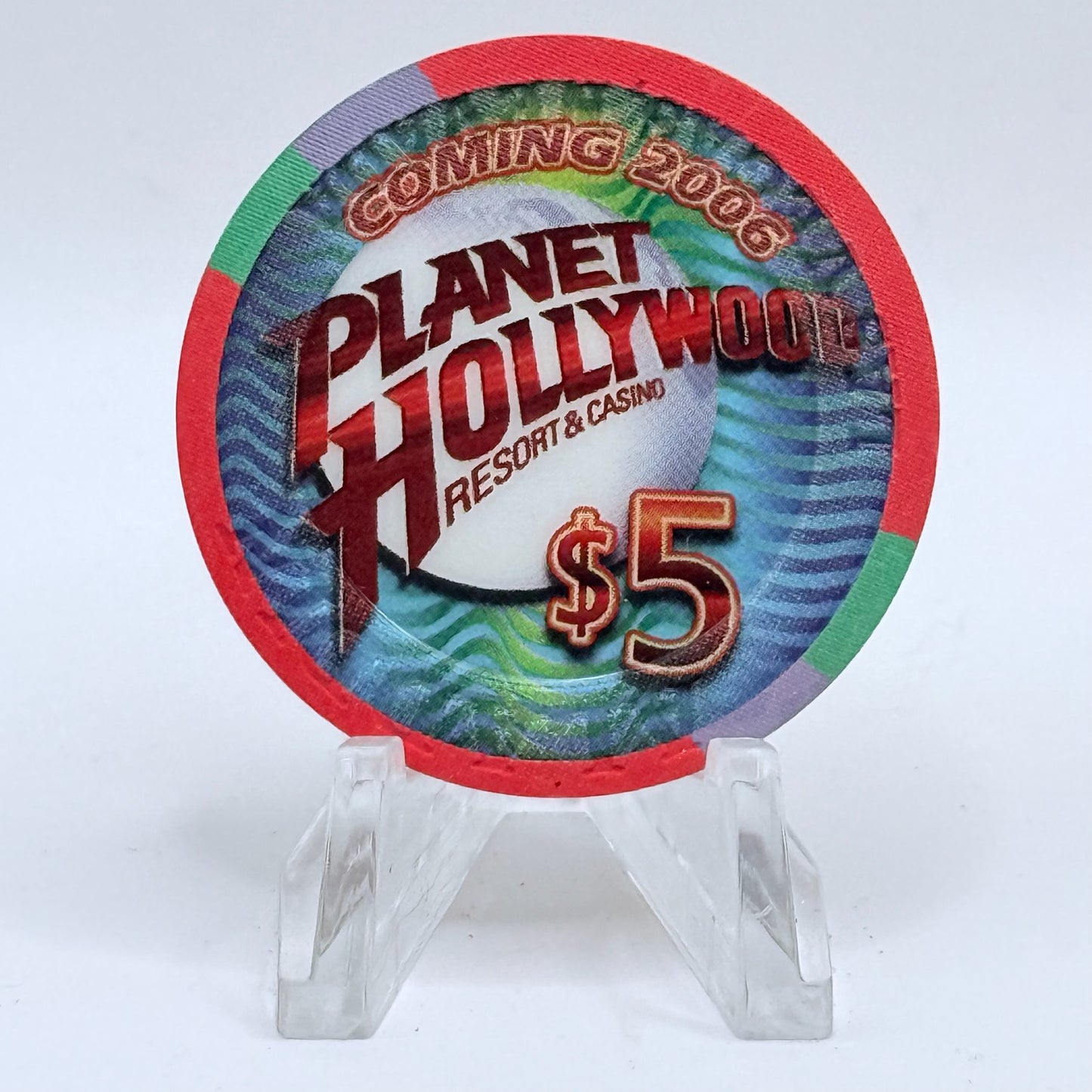 Aladdin Resort & Casino Las Vegas Nevada 2006 'Ricky Martin' LE $5 Casino Chip E7735