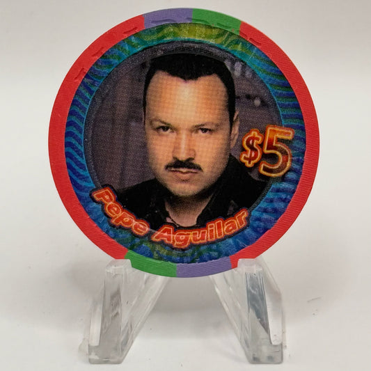Aladdin Resort & Casino Las Vegas Nevada 2006 'Pepe Aguilar' LE $5 Casino Chip E4803