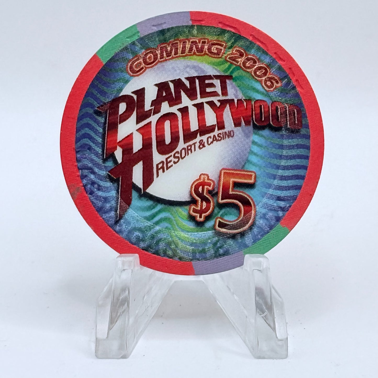 Aladdin Resort & Casino Las Vegas Nevada 2006 'Miss America' LE $5 Casino Chip E7734