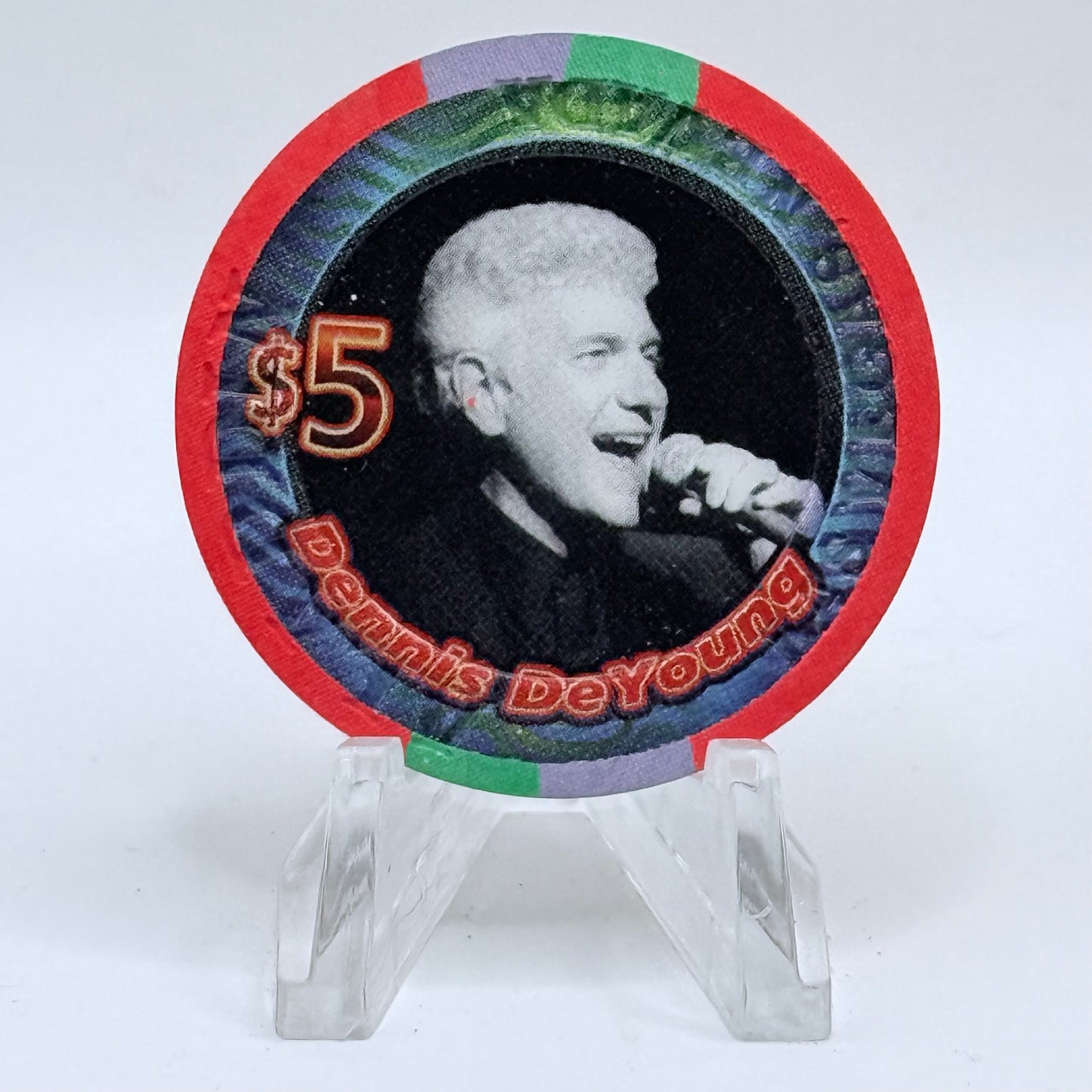 Aladdin Resort & Casino Las Vegas Nevada 2006 'Dennis Deyoung' LE $5 Casino Chip E7731