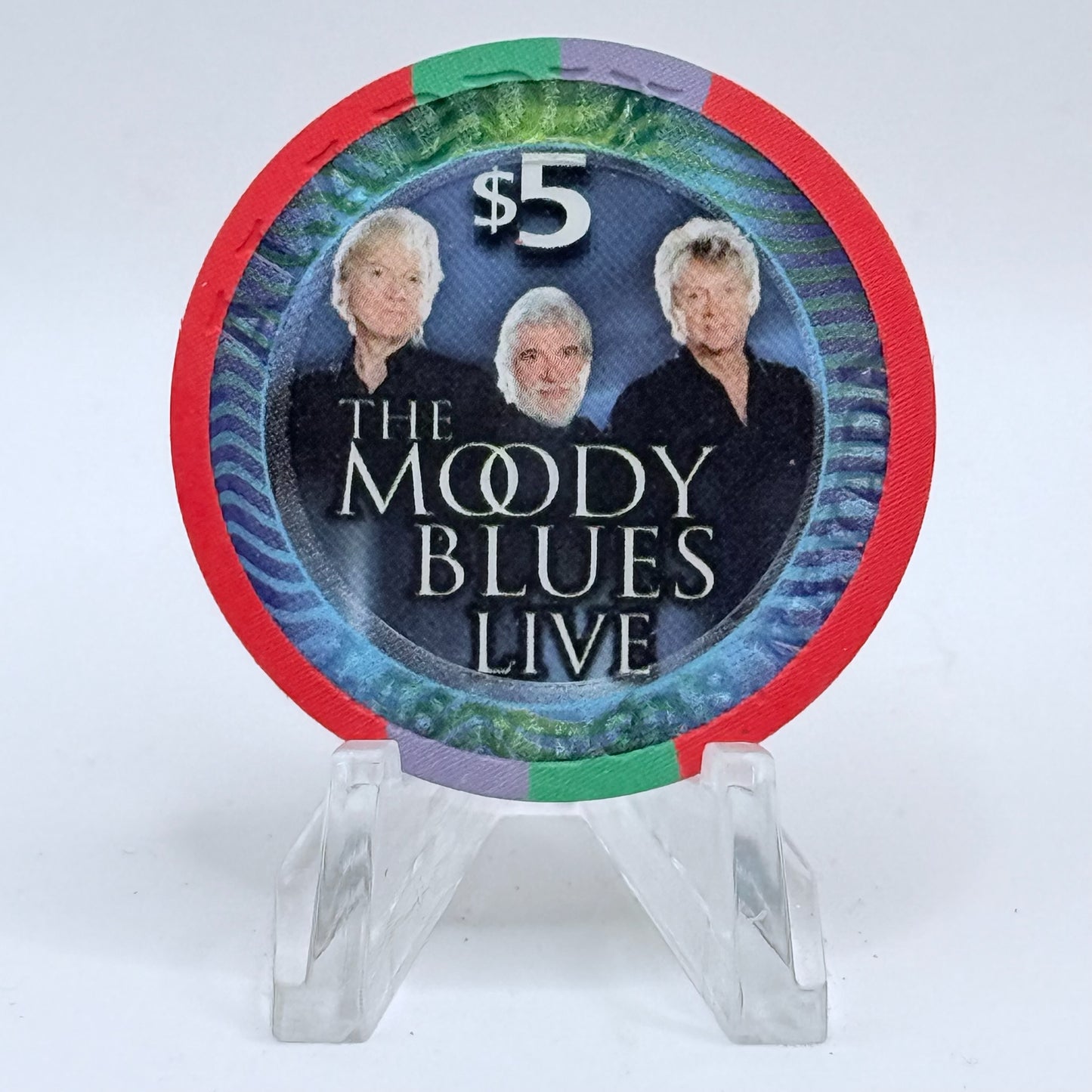 Aladdin Resort & Casino Las Vegas Nevada 2005 'Moody Blues' LE $5 Casino Chip E4671