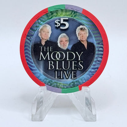 Aladdin Resort & Casino Las Vegas Nevada 2005 'Moody Blues' LE $5 Casino Chip E4671