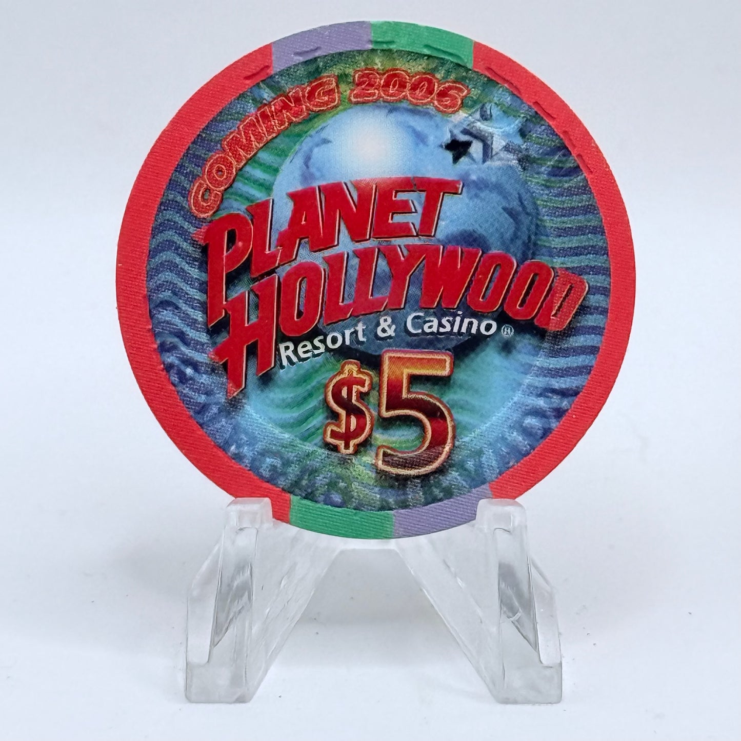 Aladdin Resort & Casino Las Vegas Nevada 2005 'Moody Blues' LE $5 Casino Chip E4671