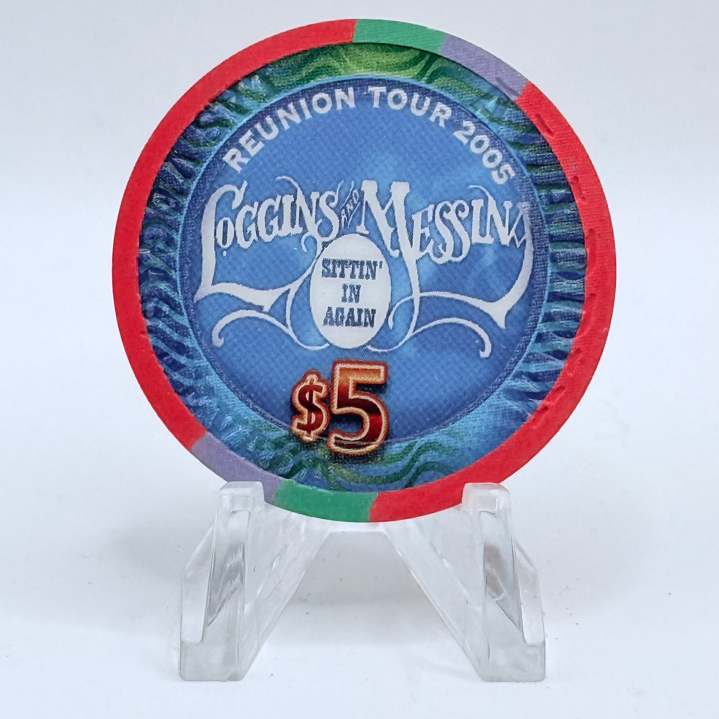 Aladdin Resort & Casino Las Vegas Nevada 2005 'Loggins & Messina' LE $5 Casino Chip E5439
