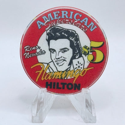 Flamingo Hilton Reno Nevada 1994 'Elvis' LE $5 Casino Chip N0651