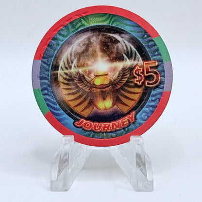 Aladdin Resort & Casino Las Vegas Nevada 2005 'Journey' LE $5 Casino Chip E7729