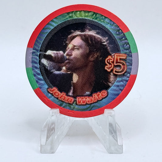 Aladdin Resort & Casino Las Vegas Nevada 2005 'John Waite' LE $5 Casino Chip E4840