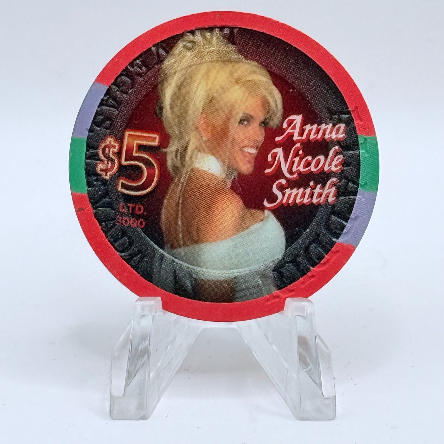 Aladdin Resort & Casino Las Vegas Nevada 2005 'Anna Nicole Smith' LE $5 Casino Chip E4547