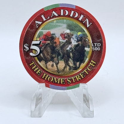 Aladdin Resort & Casino Las Vegas Nevada 2004 'Run For The Roses' LE $5 Casino Chip E3238