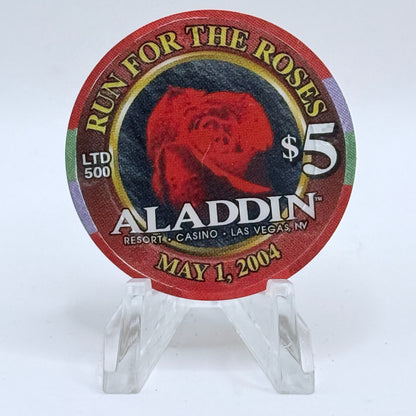 Aladdin Resort & Casino Las Vegas Nevada 2004 'Run For The Roses' LE $5 Casino Chip E3238