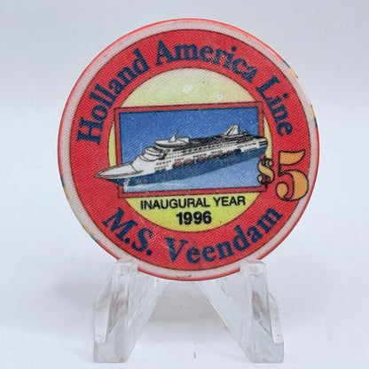 ms Veendam 1996 LE $5 Casino Chip
