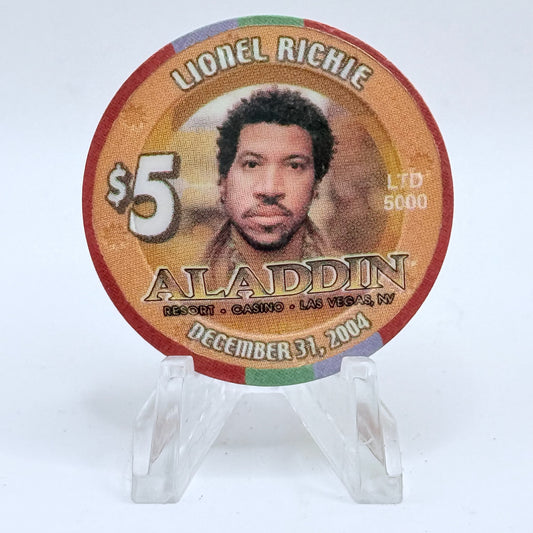 Aladdin Resort & Casino Las Vegas Nevada 2004 'Lionel Richie' LE $5 Casino Chip E4718