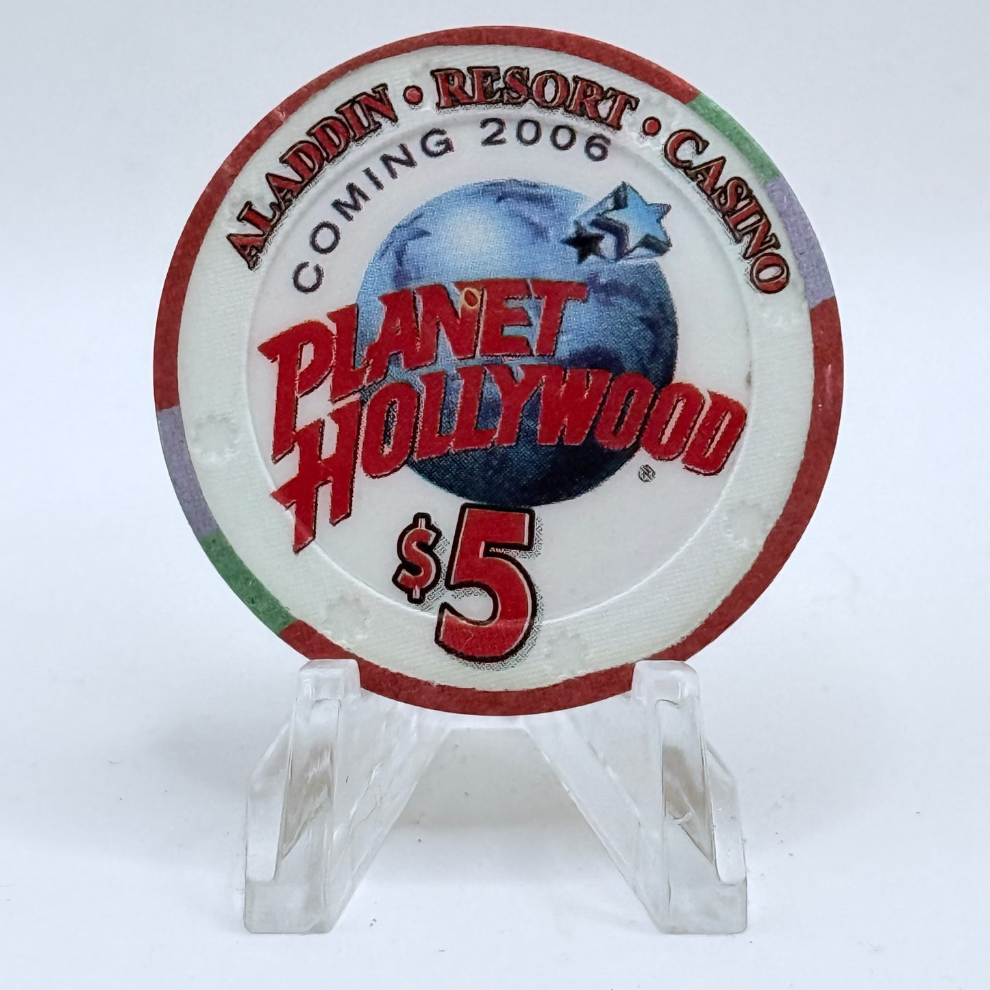 Aladdin Resort & Casino Las Vegas Nevada 2004 'Lionel Richie' LE $5 Casino Chip E4718