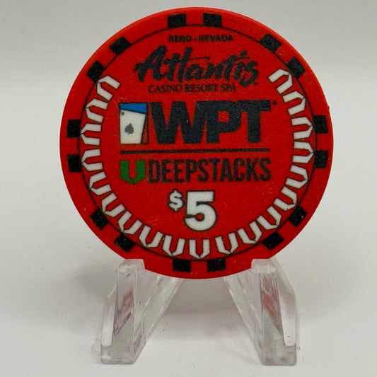 Atlantis Reno Nevada 2015 'WPT Deep Stacks' LE $5 Casino Chip D1992