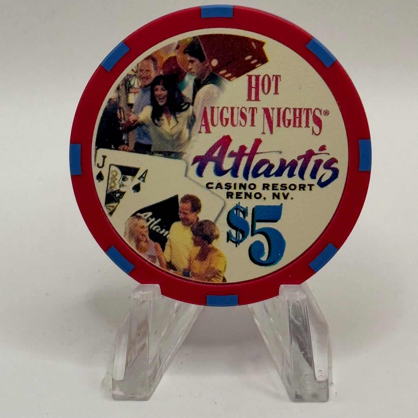 Atlantis Reno Nevada 2000 'Hot August Nights - Cruise of Champions' LE $5 Casino Chip V6290