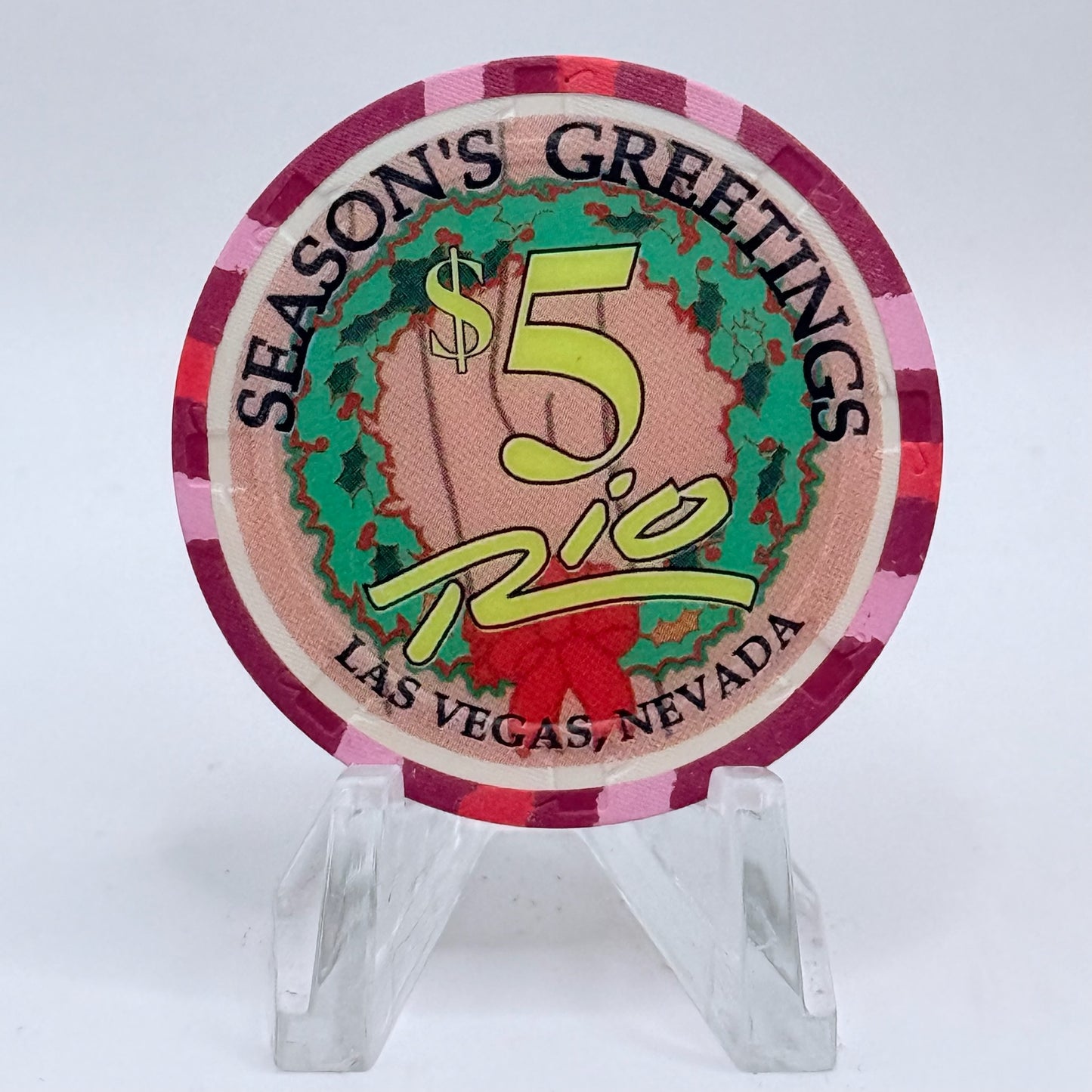 Rio Las Vegas Nevada 2003 'Partridge In A Pear Tree' Series 4 LE $5 Casino Chip E2308