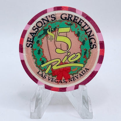 Rio Las Vegas Nevada 2003 'Partridge In A Pear Tree' Series 4 LE $5 Casino Chip E2308