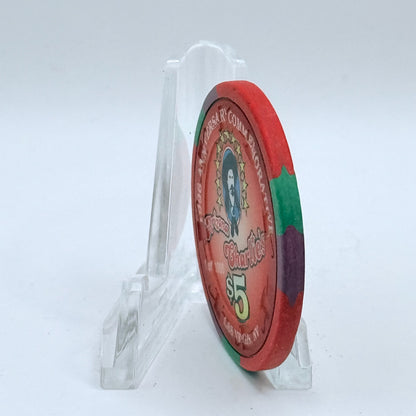 Arizona Charlie's Decatur (West) Las Vegas Nevada 1996 '8th Anniversary, Arizona Charlie' LE $5 Casino Chip N5640