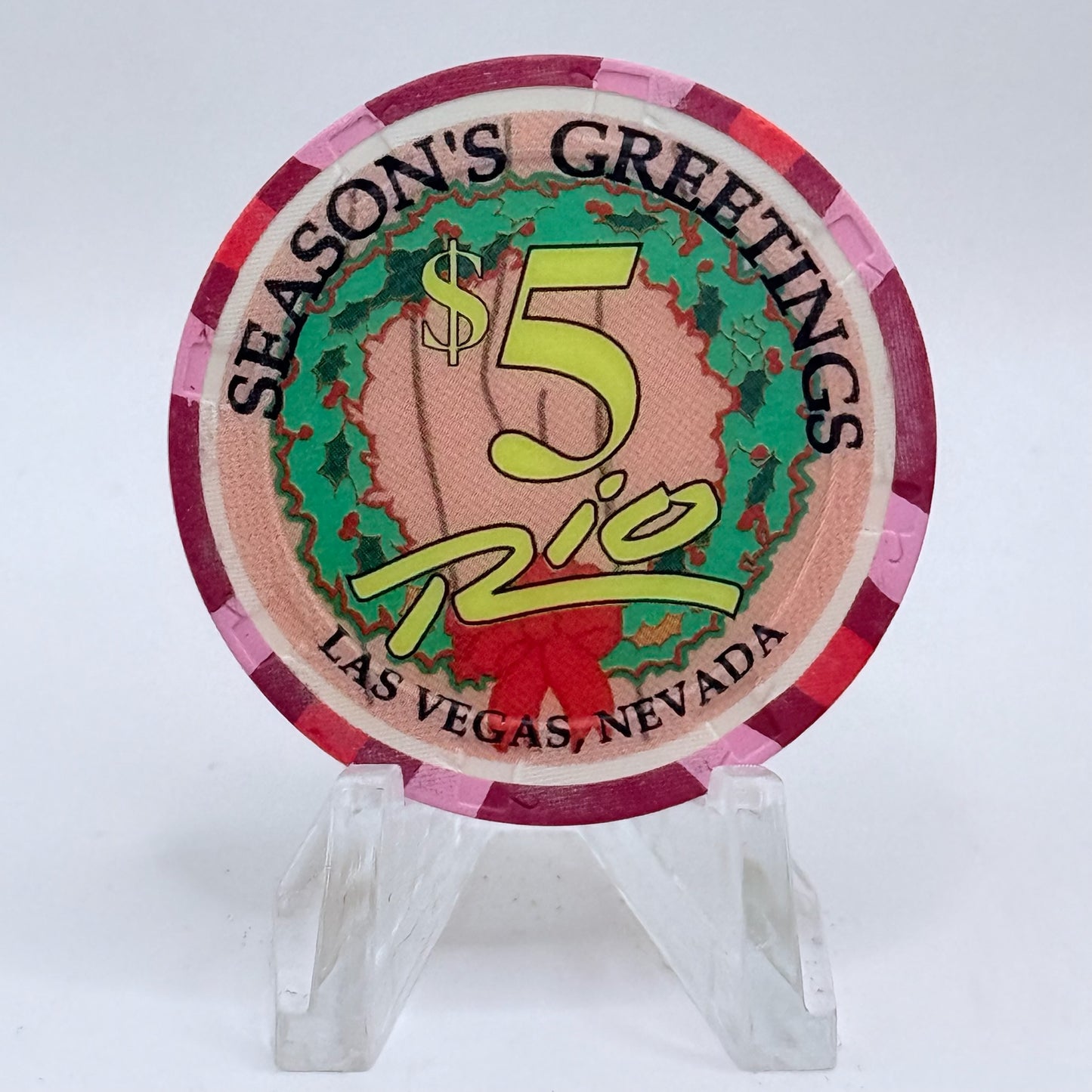 Rio Las Vegas Nevada 2003 'Turtle Doves' Series 4 LE $5 Casino Chip E2314