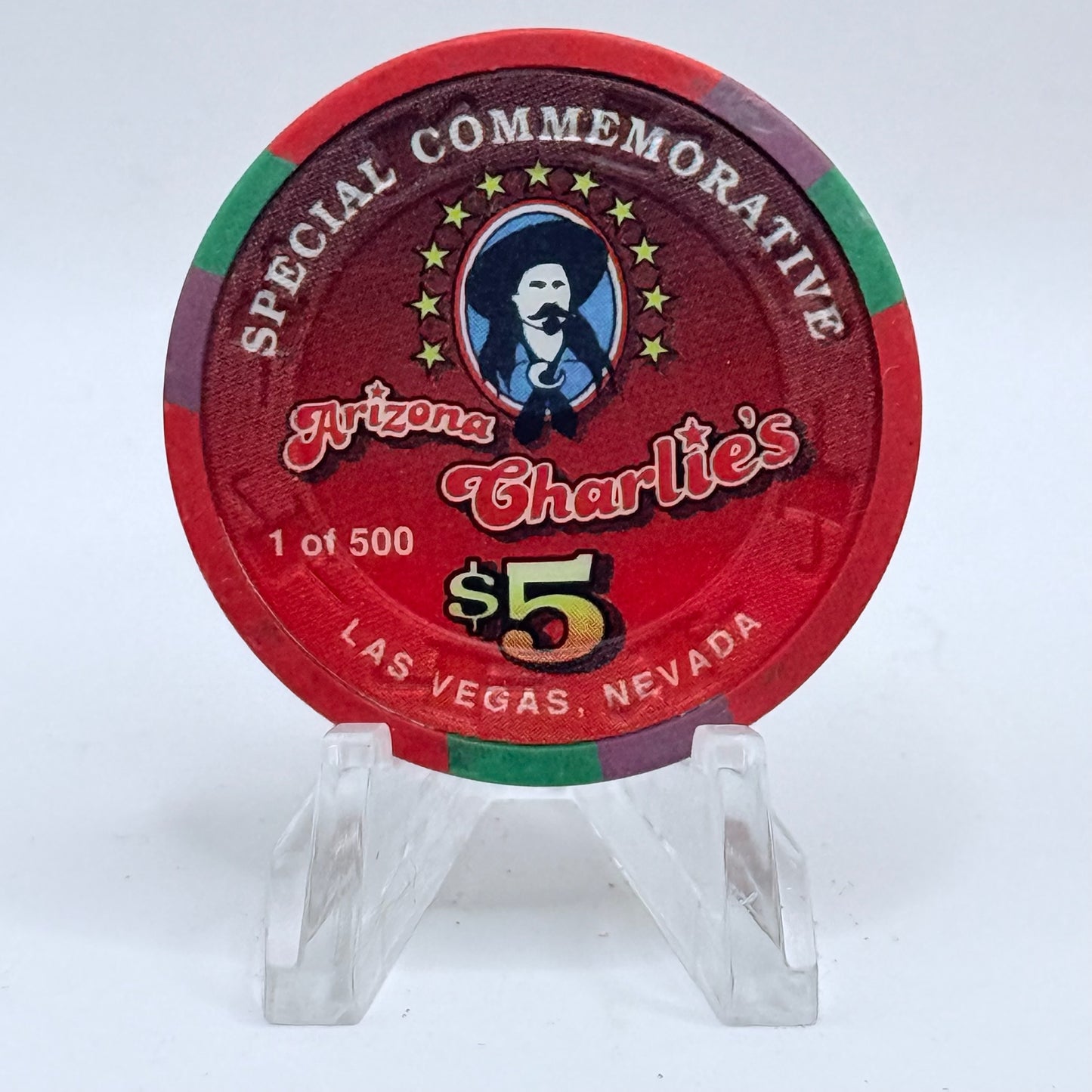 Arizona Charlie's Decatur (West) Las Vegas Nevada 1996 'Cleveland Hall Of Fame Reunion, Otto Graham' LE $5 Casino Chip N7949