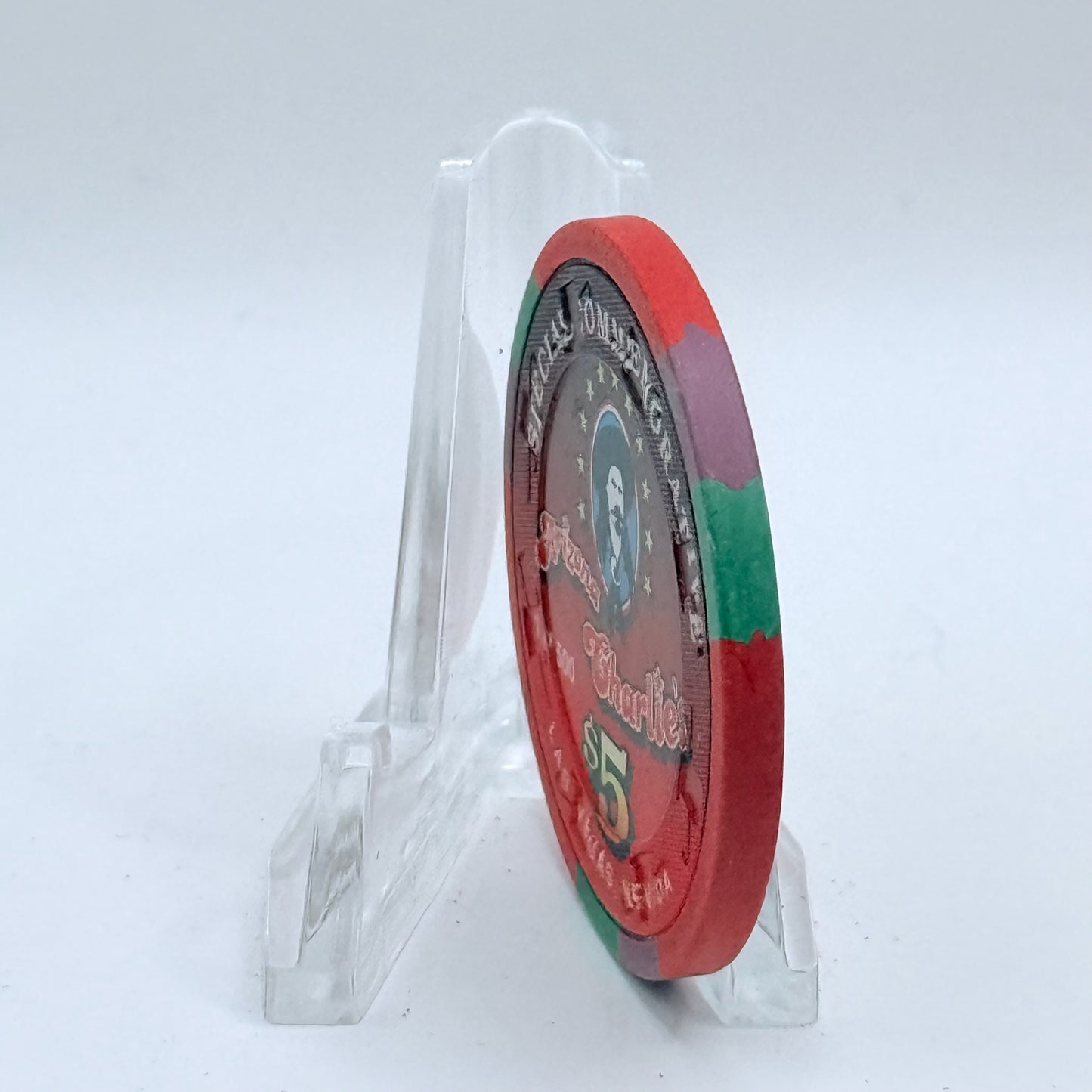 Arizona Charlie's Decatur (West) Las Vegas Nevada 1996 'Cleveland Hall Of Fame Reunion, Otto Graham' LE $5 Casino Chip N7949