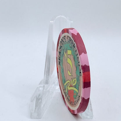 Rio Las Vegas Nevada 2003 'Three French Hens' Series 4 LE $5 Casino Chip E2312