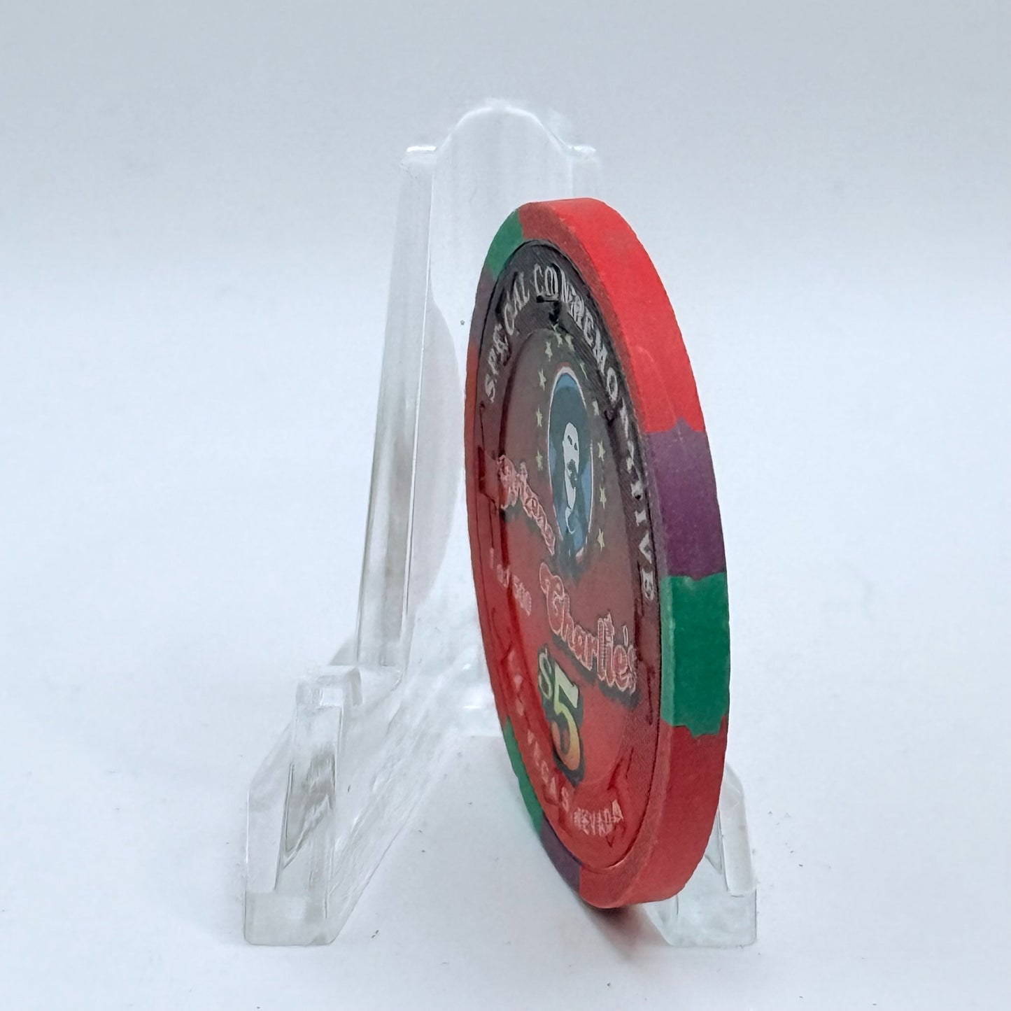 Arizona Charlie's Decatur (West) Las Vegas Nevada 1996 'Cleveland Hall Of Fame Reunion, Dante Lavelli' LE $5 Casino Chip N7379