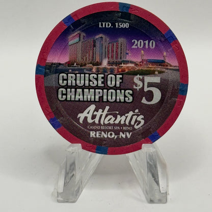Atlantis Reno Nevada 2010 'Hot August Nights - Cruise Of Champions' LE $5 Casino Chip E9820