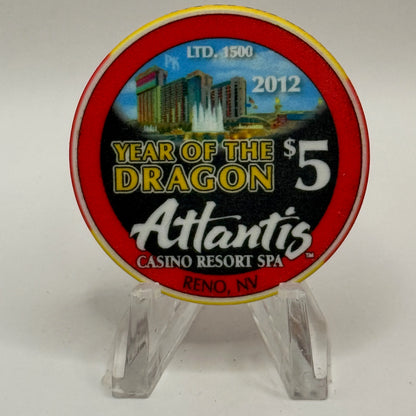 Atlantis Reno Nevada 2012 'Year Of The Dragon' LE $5 Casino Chip D0406