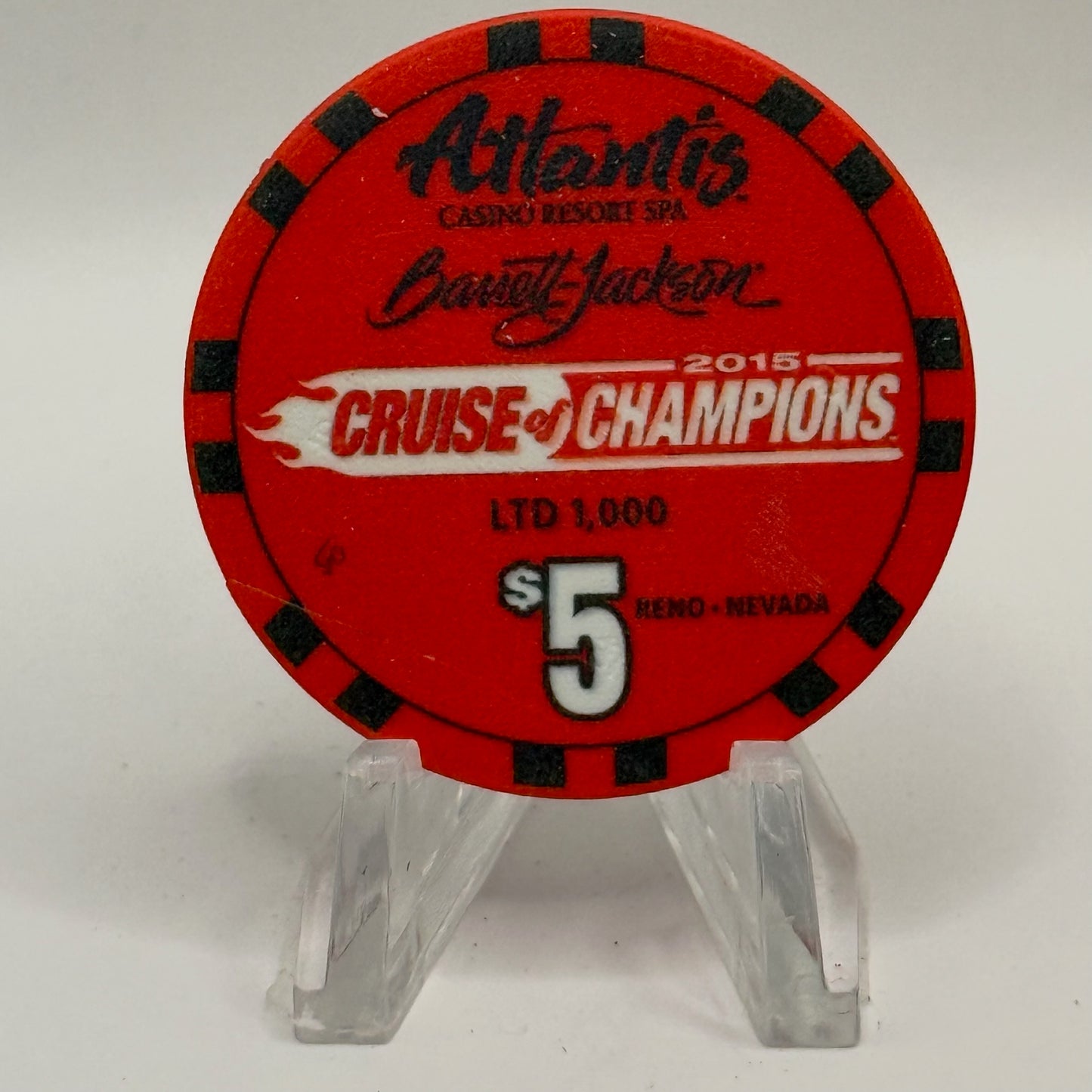 Atlantis Reno Nevada 2015 'Hot August Nights' LE $5 Casino Chip D2089