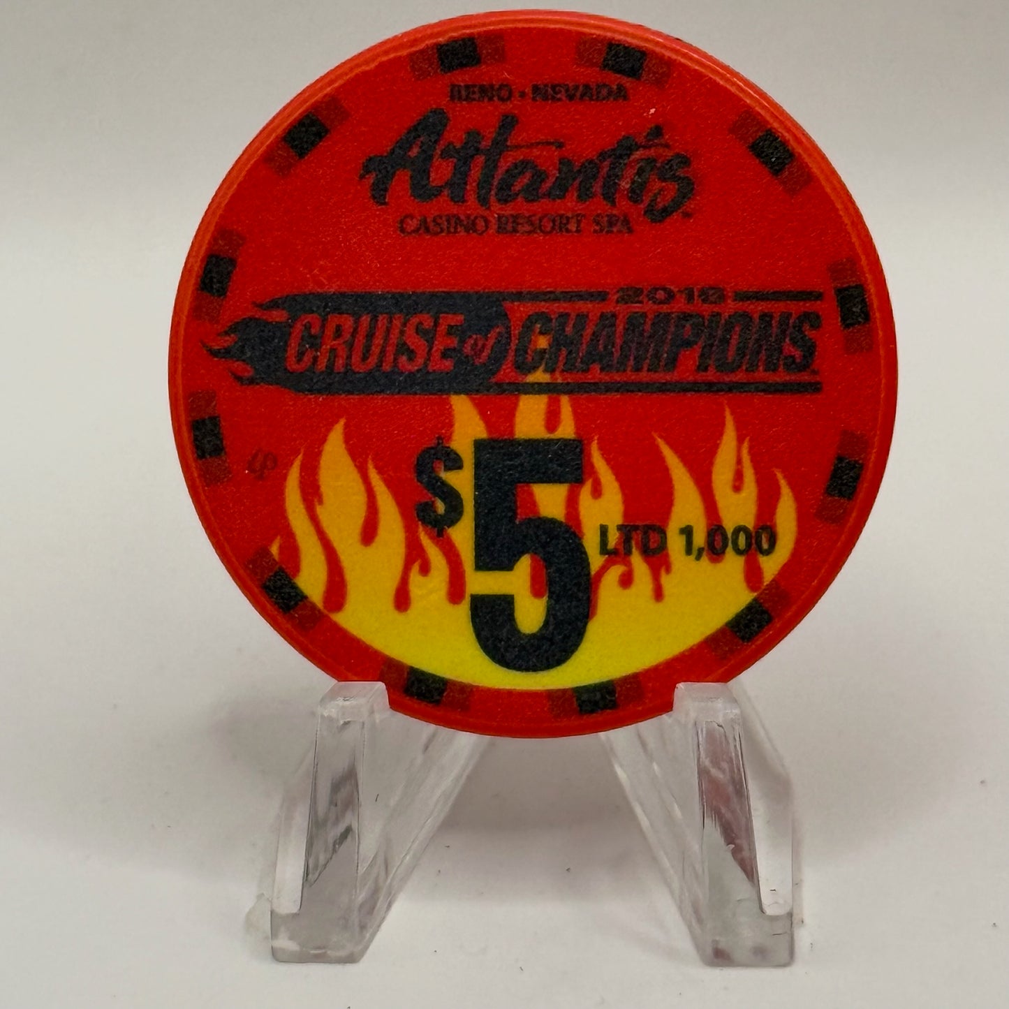 Atlantis Reno Nevada 2016 'Hot August Nights, Cruise Of Champions' LE $5 Casino Chip