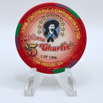 Arizona Charlie's Decatur (West) Las Vegas Nevada 1996 'Football Commemorative' Series 5 LE $5 Casino Chip N2441